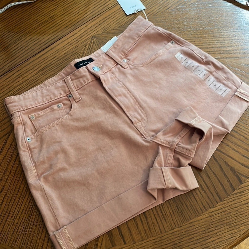 🆕 Free Assembly Orange Peach Tan Jean Shorts 10